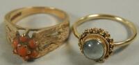 Two 9ct gold dress rings