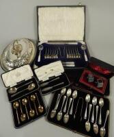 A quantity of silver plated wares