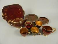 A Carlton ware Rouge Royale part tea service.