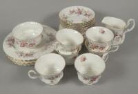 A Royal Albert Lavender Rose pattern part tea set.