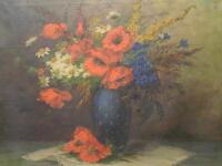 20thC School. Vase of flowers