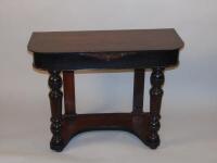 A late Victorian walnut rectangular wash stand