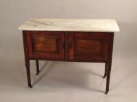 A late Victorian walnut wash stand