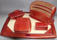 A 1930's Italian Art Deco desk set