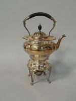 An Edwardian silver spirit kettle