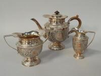 A Victorian silver tea service