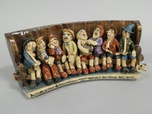 A Will Young pottery group of Uncle Tom Cobley