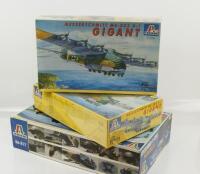 Three Italeri model kit planes