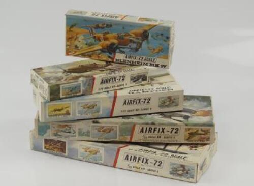 Five Airfix model aircraft kits