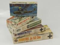 A selection of four Airfix model kit aircraft