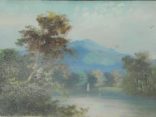 A pair of late 19thC oil on canvas