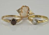 Three dress rings