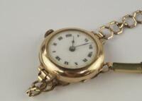 A 9ct gold wristwatch