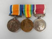 A WWI and later medal group