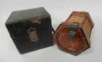 An Edwardian hexagonal concertina