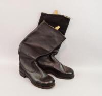 A pair of mid 20thC Russian infantry parade boots.