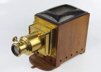 An early 20thC mahogany cased magic lantern