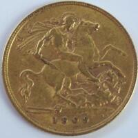 An Edward VII gold half sovereign