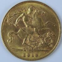 A George V gold half sovereign