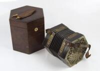 A 19thC concertina by C Jefferries