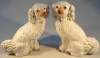 A pair of 19thC Staffordshire Spaniels