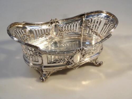 A Continental white metal basket