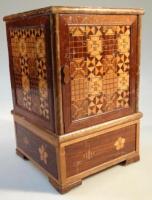 A Continental inlaid pipe box