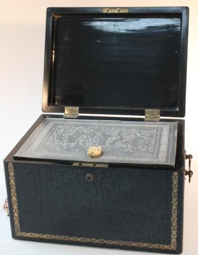 A 19thC Chinese export ebonised box