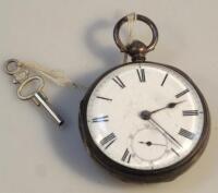 A Victorian silver open faced pocket watch