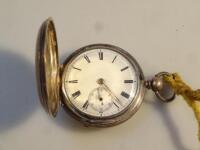 A Victorian silver Hunter pocket watch