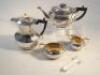 An Edwardian silver harlequin tea service