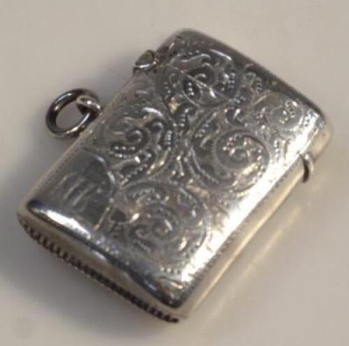 A Victorian silver vesta case