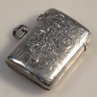 A Victorian silver vesta case