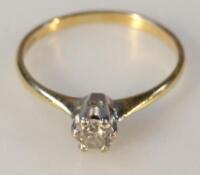 An 18ct gold diamond solitaire ring