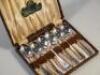 A cased set of George V silver teaspoons