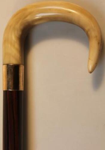 An early 20thC rosewood walking stick