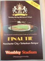 A folder of FA Cup final programmes from 1980/2001