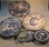 Five pieces of 18thC and later blue and white china