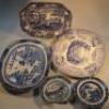 Five pieces of 18thC and later blue and white china - 2