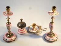 A 19thC part desk set