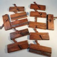 A quantity of early 20thC wood planes