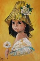 Dallas-Simpson (fl.1960s). A figure of a girl holding daisy and another of a boy