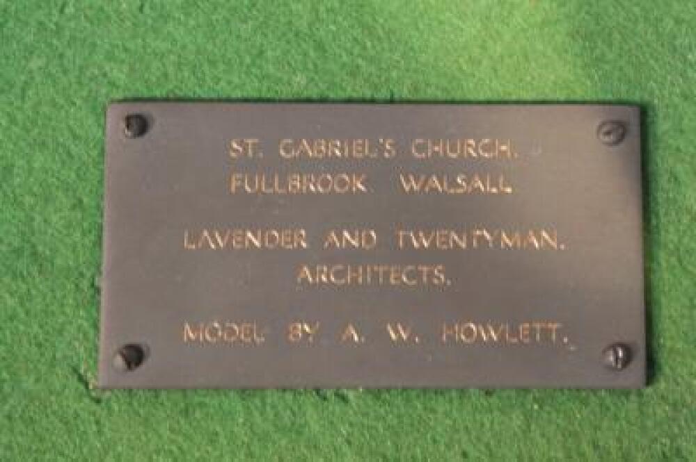 A mid 20thC maquette model of St Gabriel's Church Fullbrook