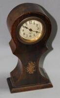 An early 20thC mahogany table balloon clock