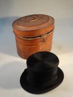 A mid 20thC beaver skin top hat by E Tate