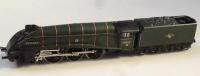 A Hornby OO-gauge Mallard locomotive and tender