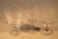 A quantity of mid 20thC cut glass lead crystal drinking glasses