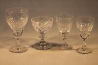 A quantity of mid 20thC cut glass lead crystal drinking glasses