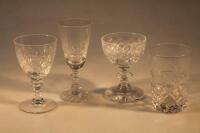 A quantity of mid 20thC cut glass lead crystal drinking glasses