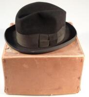 An A J Moores & Sons trilby hat in black